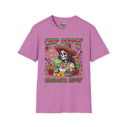 "Chip Dippin Margarita Sippin" (Square) | Unisex Softstyle T-Shirt