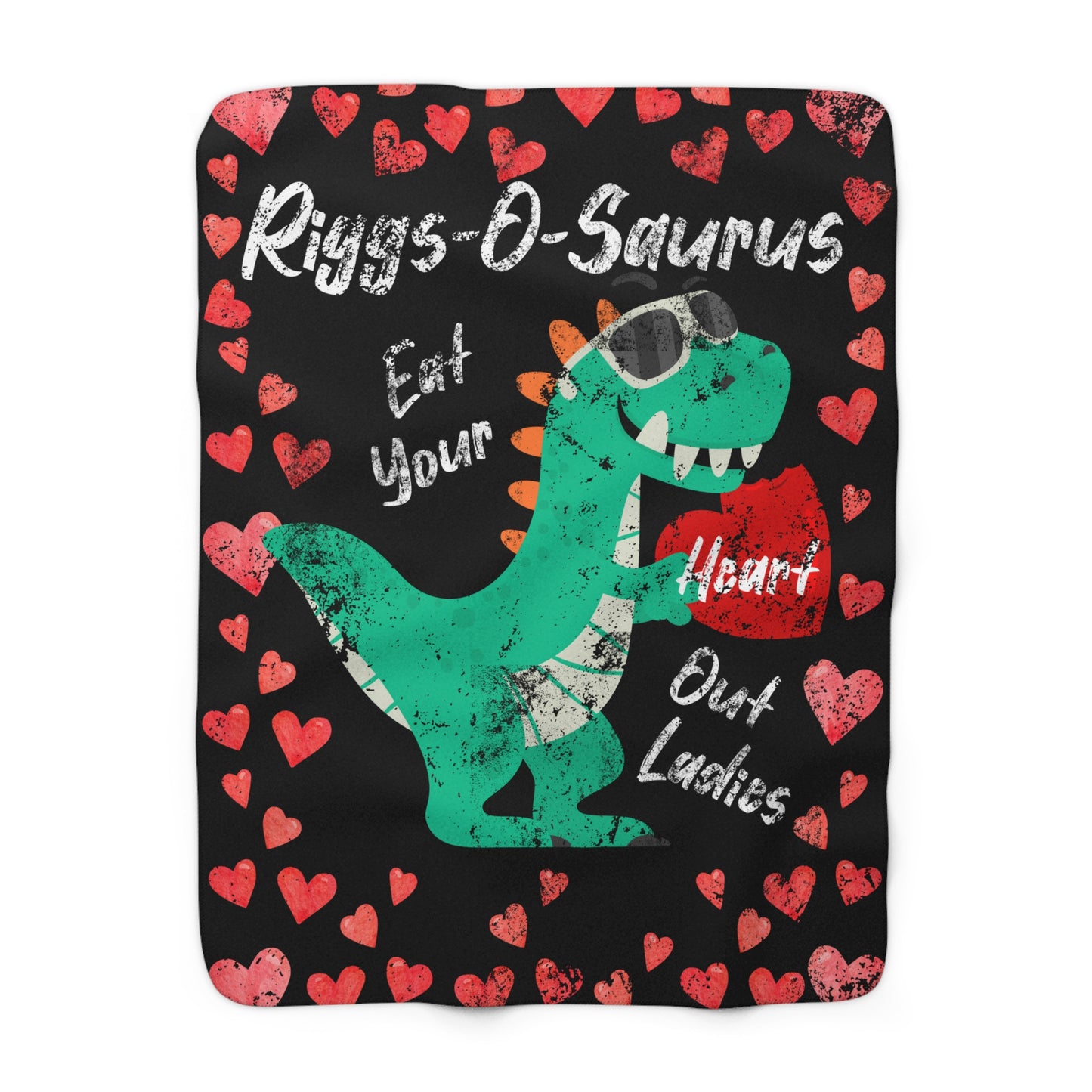 Custom Valentines Sherpa Fleece Blanket