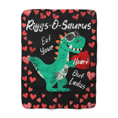 Custom Valentines Sherpa Fleece Blanket