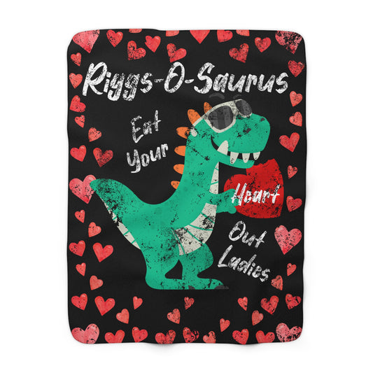 Custom Valentines Sherpa Fleece Blanket