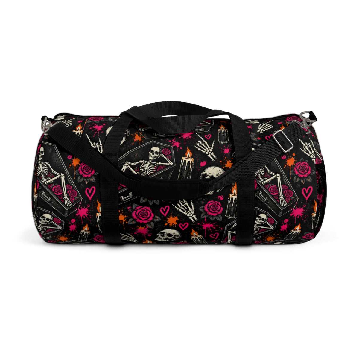 Dead & Unbothered Duffel Bag | Skull & Rose Halloween Travel Bag by Subbin4Sanity