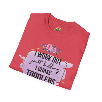 I Chase Toddlers Graphic T-Shirt | Funny Parenting Life Statement Tee by Subbin4Sanity