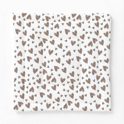 Wild Love Comforter Blanket | Leopard Heart Cotton Comforter – Cozy Animal Print Bed Blanket by Subbin4Sanity