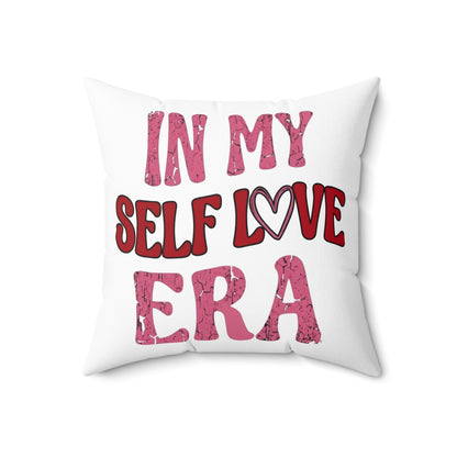 In My Self Love Era Red Watercolor Heart Patterned Double Sided Pillowcase & Pillow Insert
