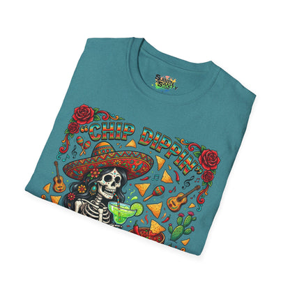 "Chip Dippin Margarita Sippin" (Circle) | Unisex Softstyle T-Shirt