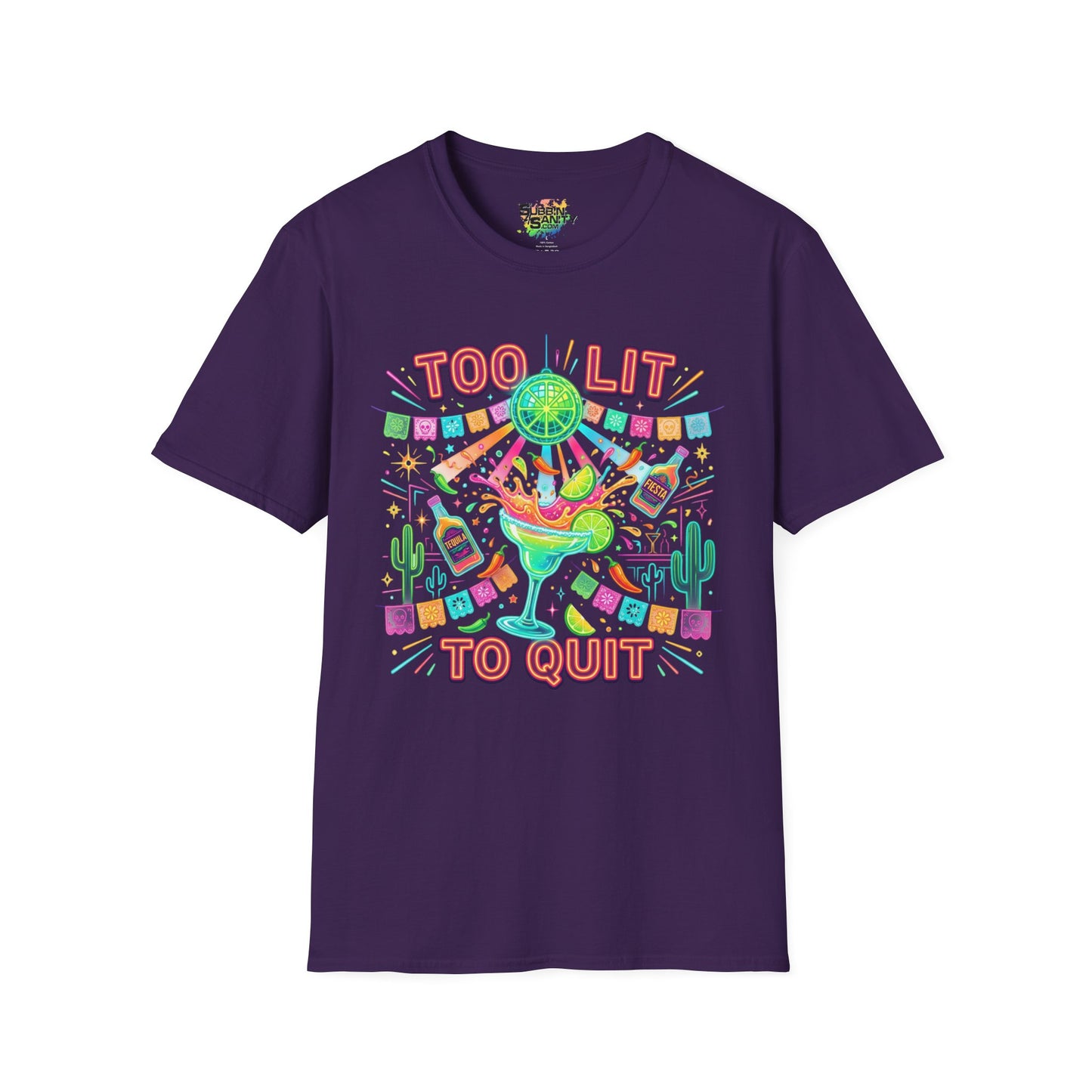 "Too Lit To Quit" | Unisex Softstyle T-Shirt