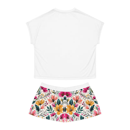 "She's A Wildflower Act Accordingly" Women's Short Pajama Set