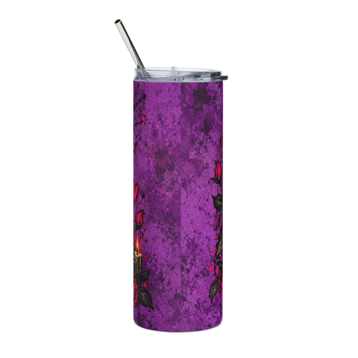 Karma’s Calling 20oz Stainless Steel Tumbler | Gothic Skull & Telephone Travel Cup by Subbin4Sanity