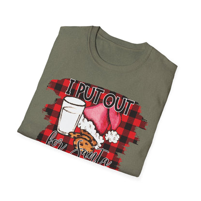 I Put Out For Santa Graphic T-Shirt | Funny Naughty Christmas Tee by Subbin4Sanity