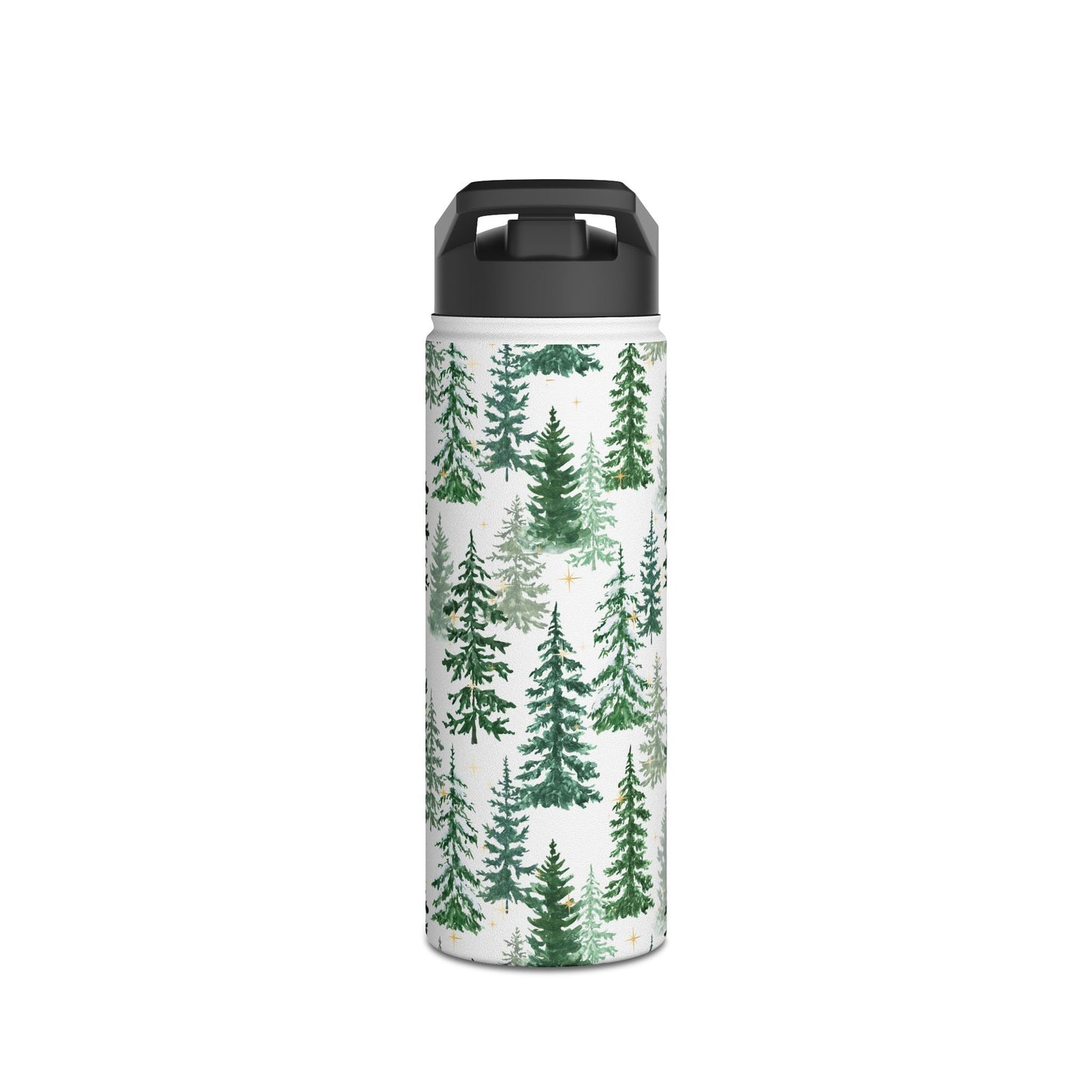 Merry Christmas Y'all Stainless Steel Water Bottle — Christmas Tree Design
