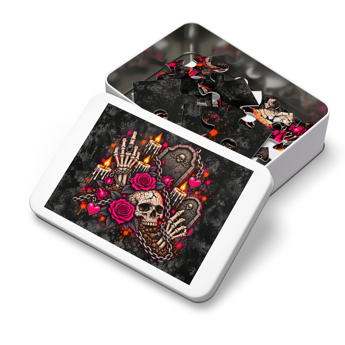 Dirt & Defiance Halloween Jigsaw Puzzle | Gothic Coffin Statement Puzzle by Subbin4Sanity