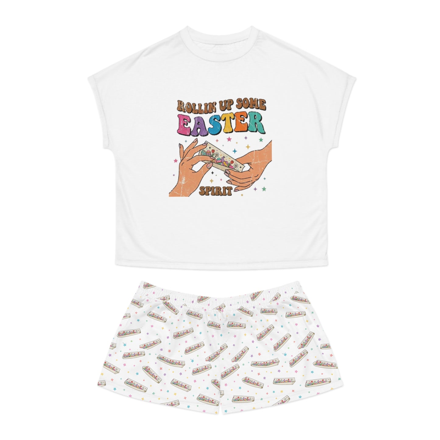 "Rollin Up Some Easter Spirit" Women's Short Pajama Set