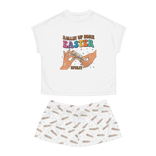 "Rollin Up Some Easter Spirit" Women's Short Pajama Set