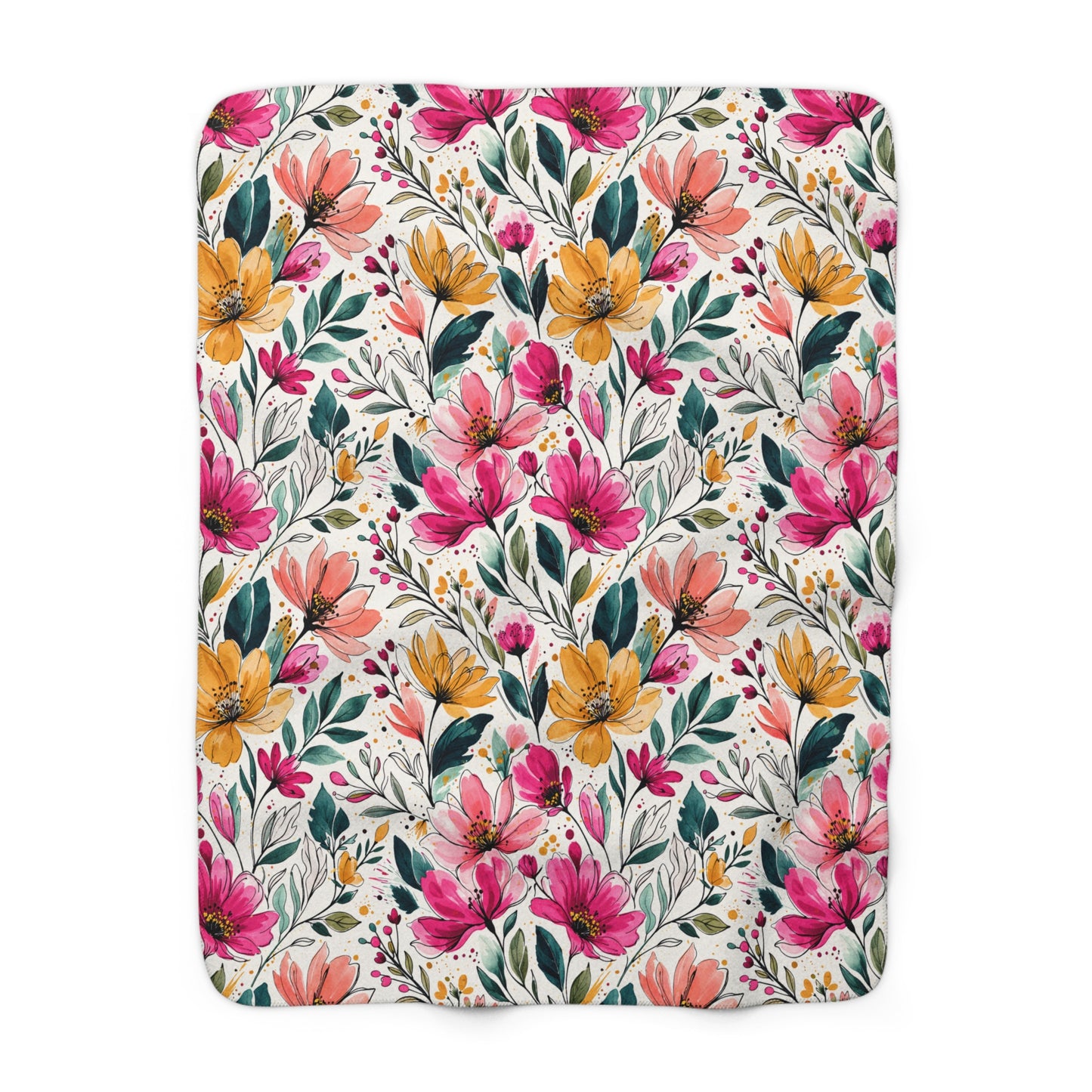 Modern Botanical Wildflower Pattern – Splatter Bloom Collection – Original Seamless Design By Subbin4Sanity