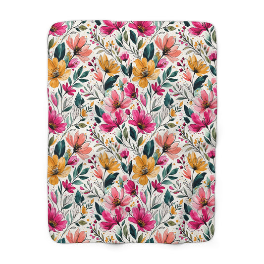 Modern Botanical Wildflower Pattern – Splatter Bloom Collection – Original Seamless Design By Subbin4Sanity