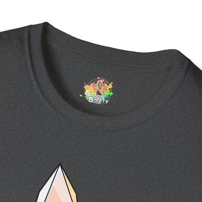 Crazy Crystal Lady Graphic T-Shirt | Funny Witchy Statement Tee by Subbin4Sanity