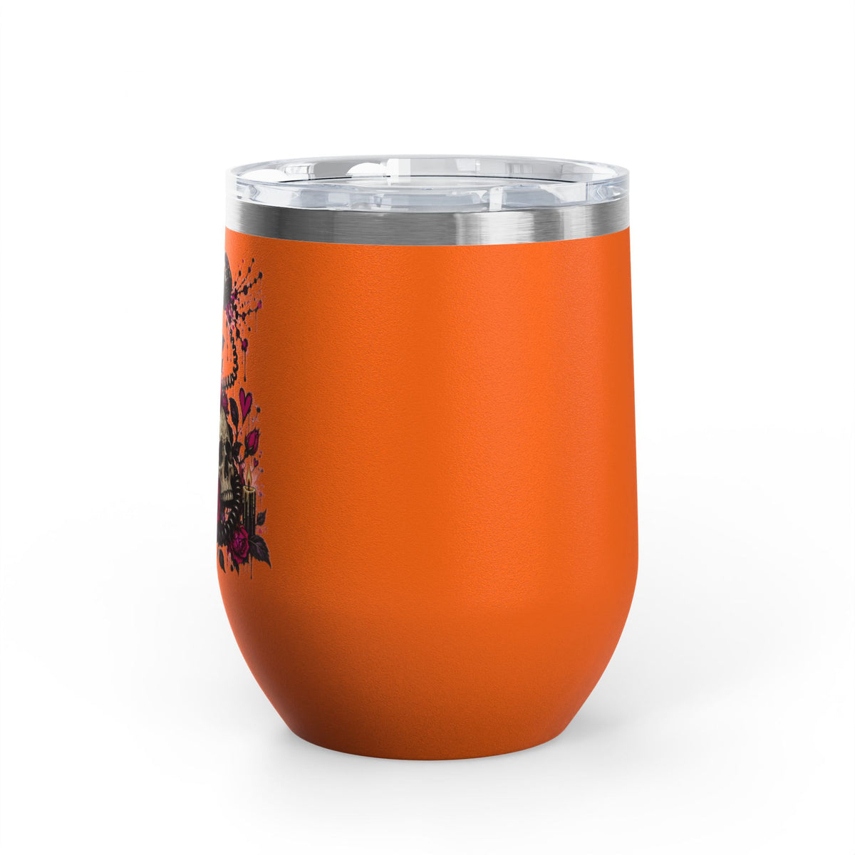 Karma’s Calling 12oz Wine Tumbler | Gothic Skull & Telephone Stainless Steel Cup by Subbin4Sanity
