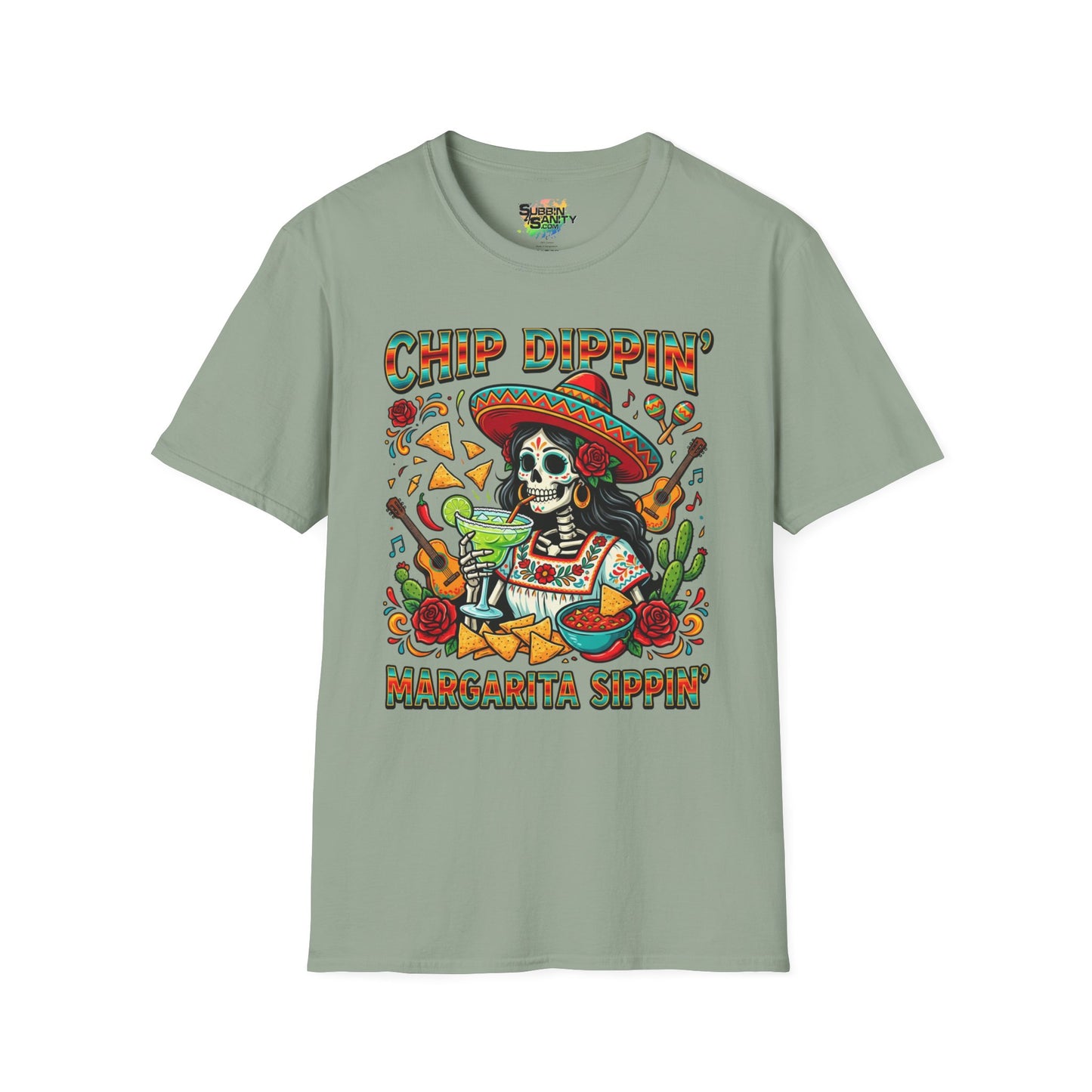 "Chip Dippin Margarita Sippin" (Square) | Unisex Softstyle T-Shirt