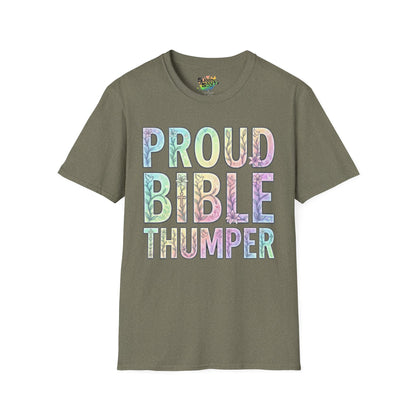 Proud Bible Thumper Pastel Rainbow Easter Faith Unisex Soft Style T-Shirt