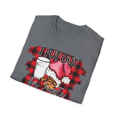 I Put Out For Santa Graphic T-Shirt | Funny Naughty Christmas Tee by Subbin4Sanity