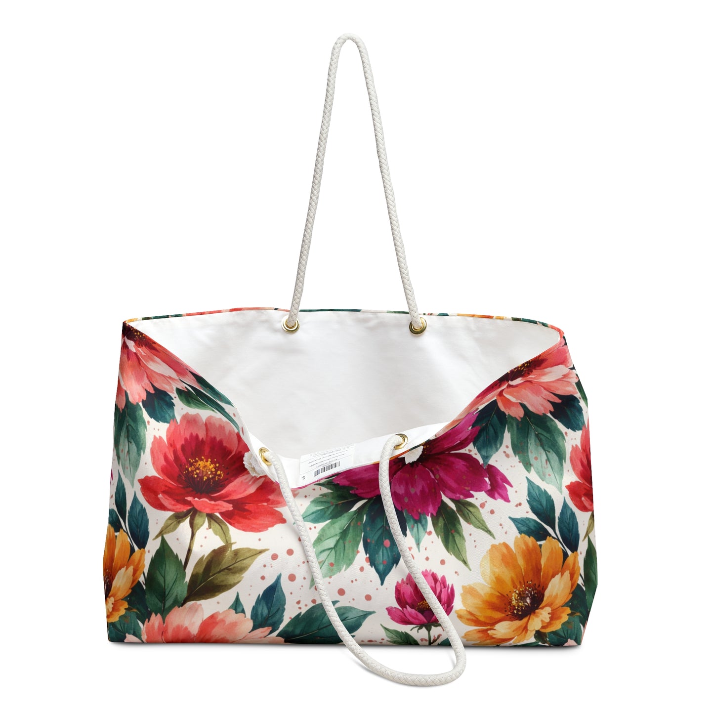 Electric Wildflower Garden Pattern – Splatter Bloom Collection - Weekender Travel Tote Bag