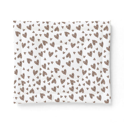 Wild Love Comforter Blanket | Leopard Heart Cotton Comforter – Cozy Animal Print Bed Blanket by Subbin4Sanity
