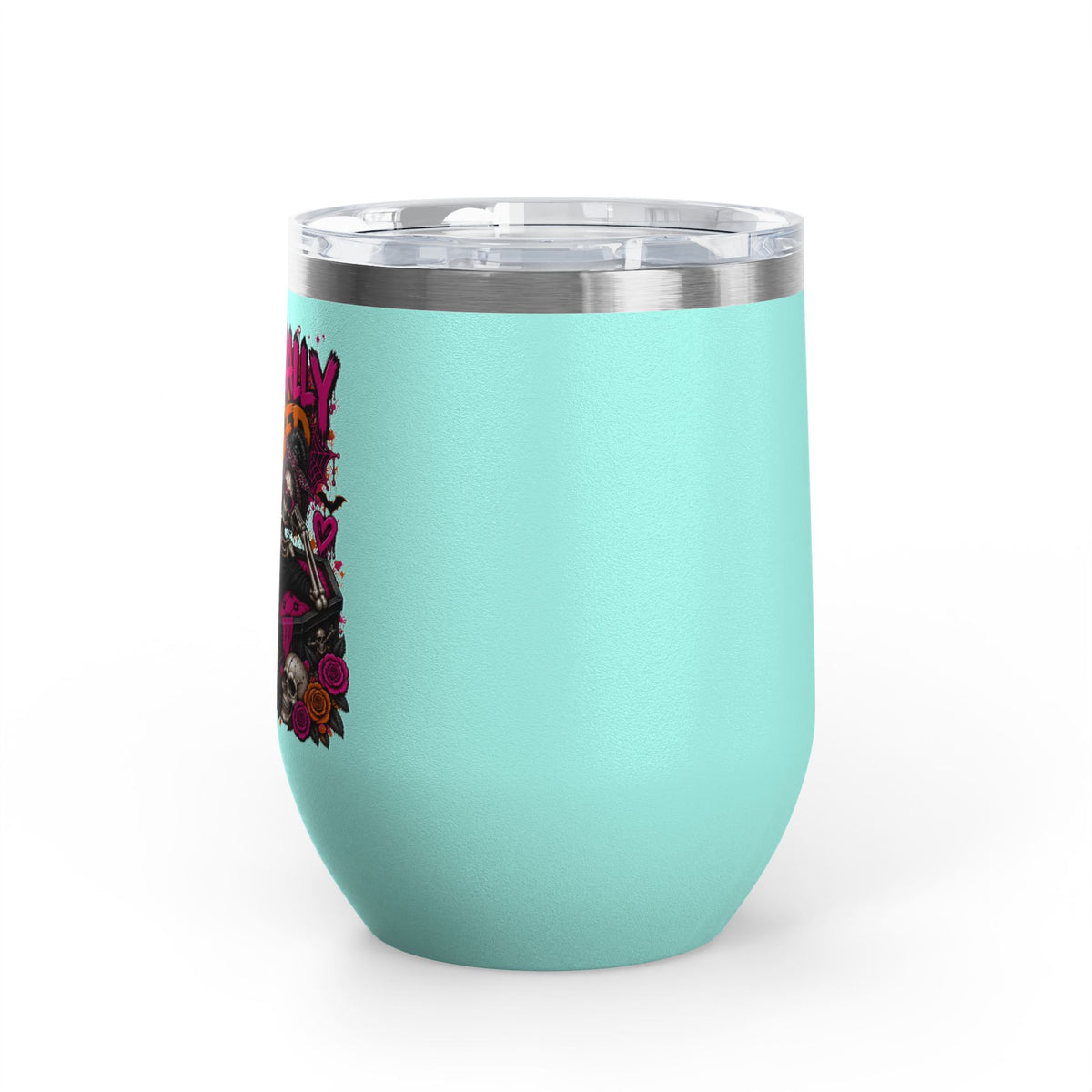 Emotionally Deceased 12oz Wine Tumbler | Dark Humor Gothic Stainless Steel Cup by Subbin4Sanity
