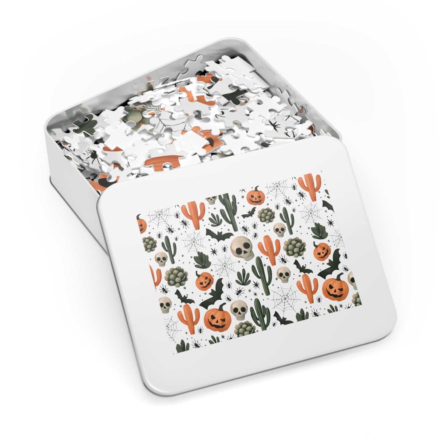 Halloween Puzzle with Tin Box