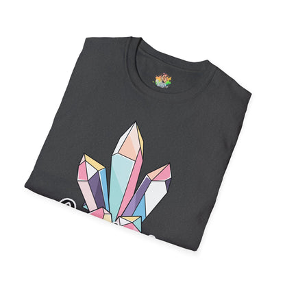 Crazy Crystal Lady Graphic T-Shirt | Funny Witchy Statement Tee by Subbin4Sanity