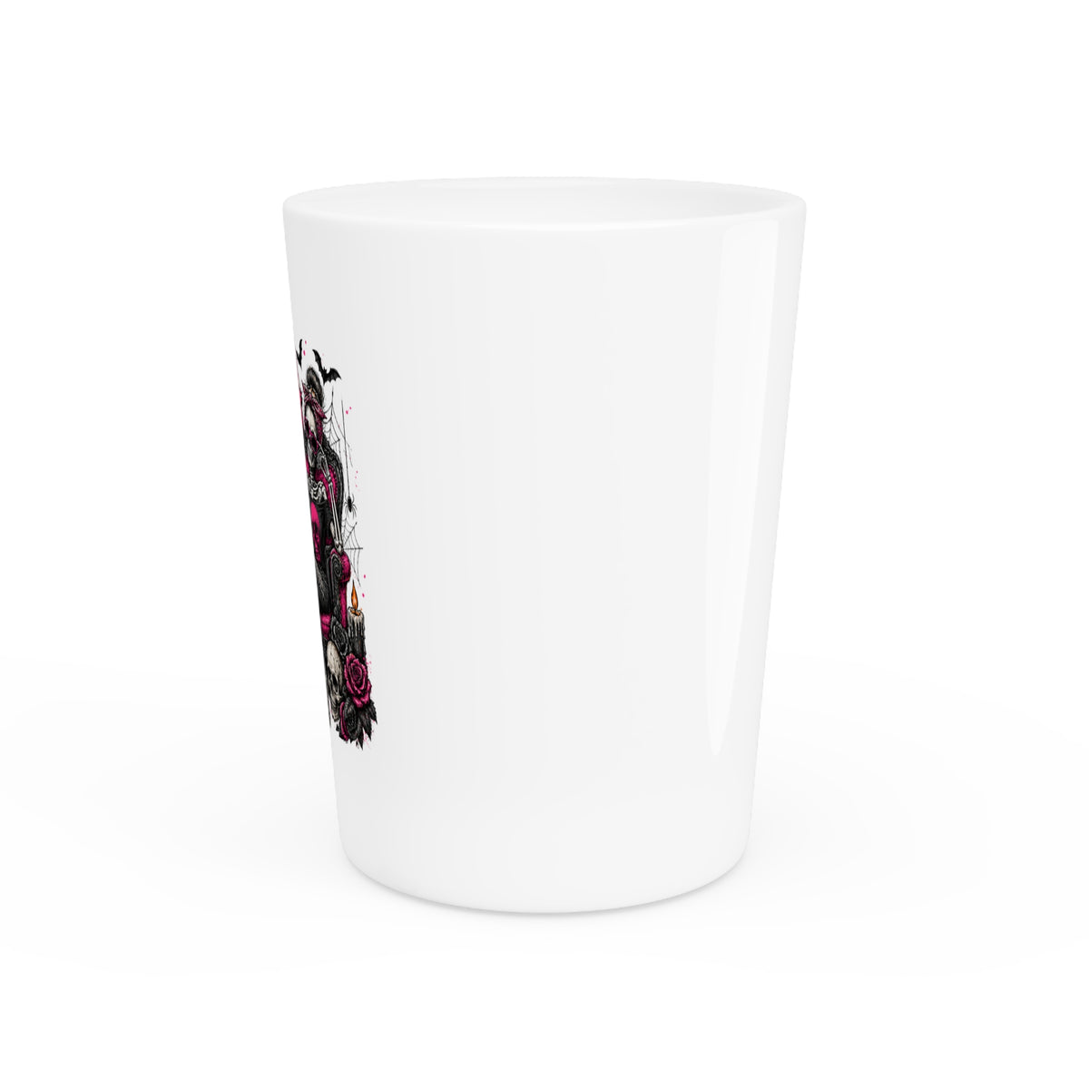 If Karma Needs Help, Call Me Shot Glass | Sarcastic Gothic Drinking Glass by Subbin4Sanity