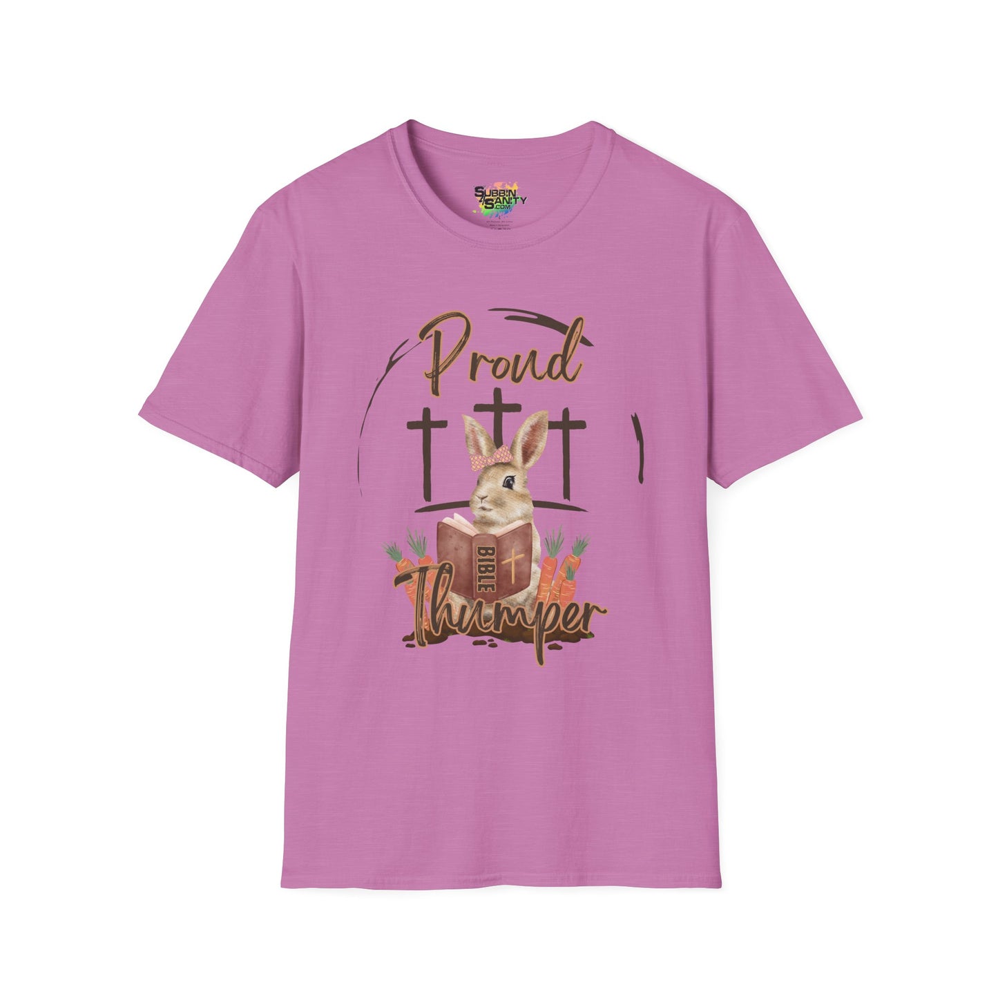 "Proud Bible Thumper" Faith T-Shirt – Cute Graphic Tee | Unisex Softstyle Easter Day Shirt
