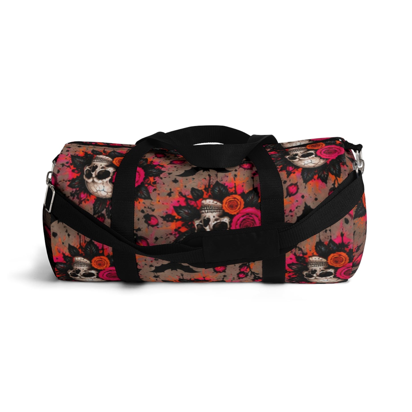 Deadly Blooms Duffel Bag | Skull & Rose Halloween Travel Bag by Subbin4Sanity