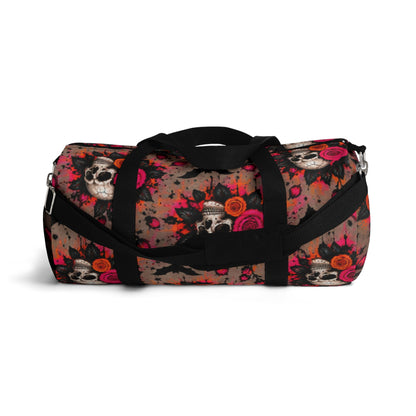 Deadly Blooms Duffel Bag | Skull & Rose Halloween Travel Bag by Subbin4Sanity