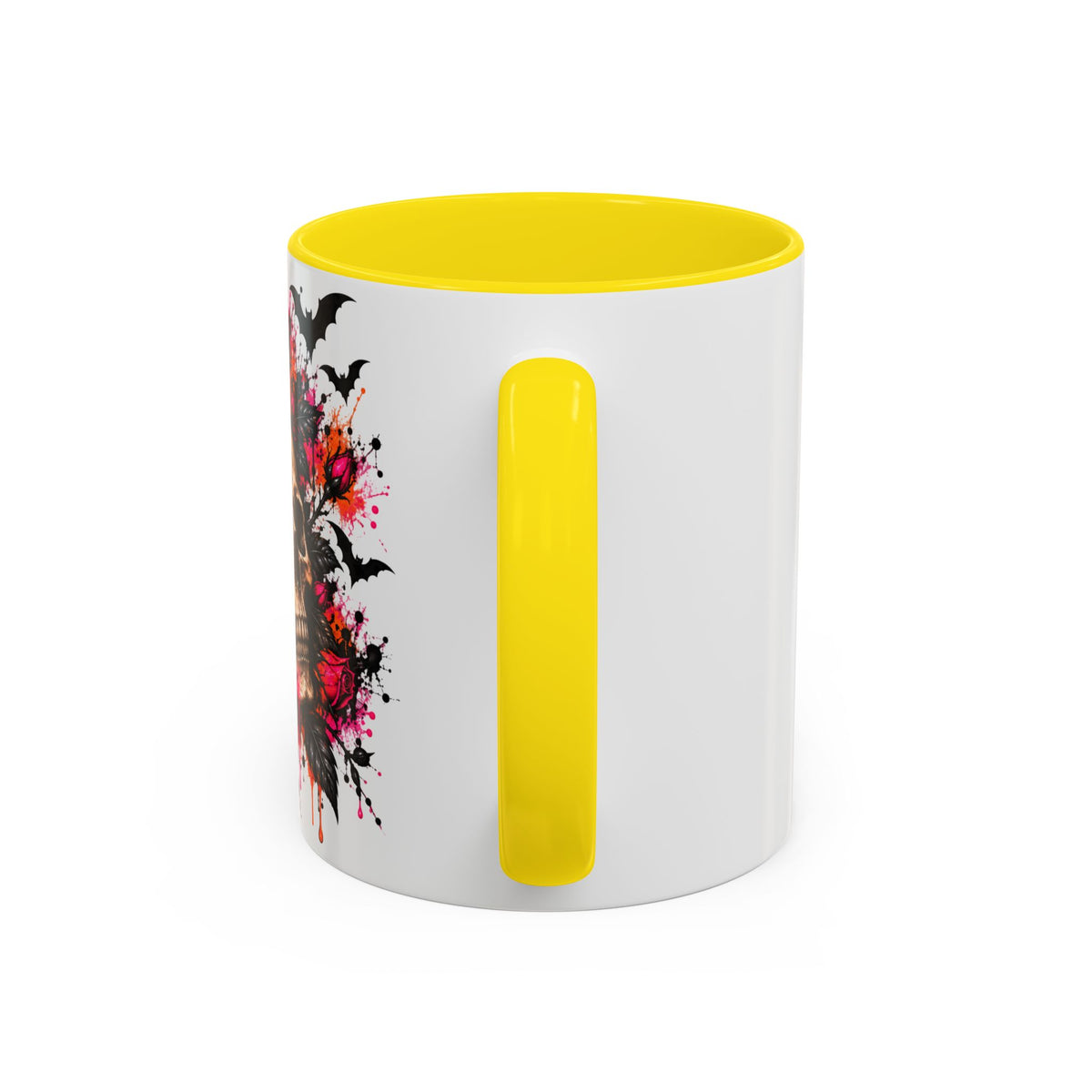 Deadly Blooms Coffee Mug | Gothic Floral Skull Ceramic Mug by Subbin4Sanity