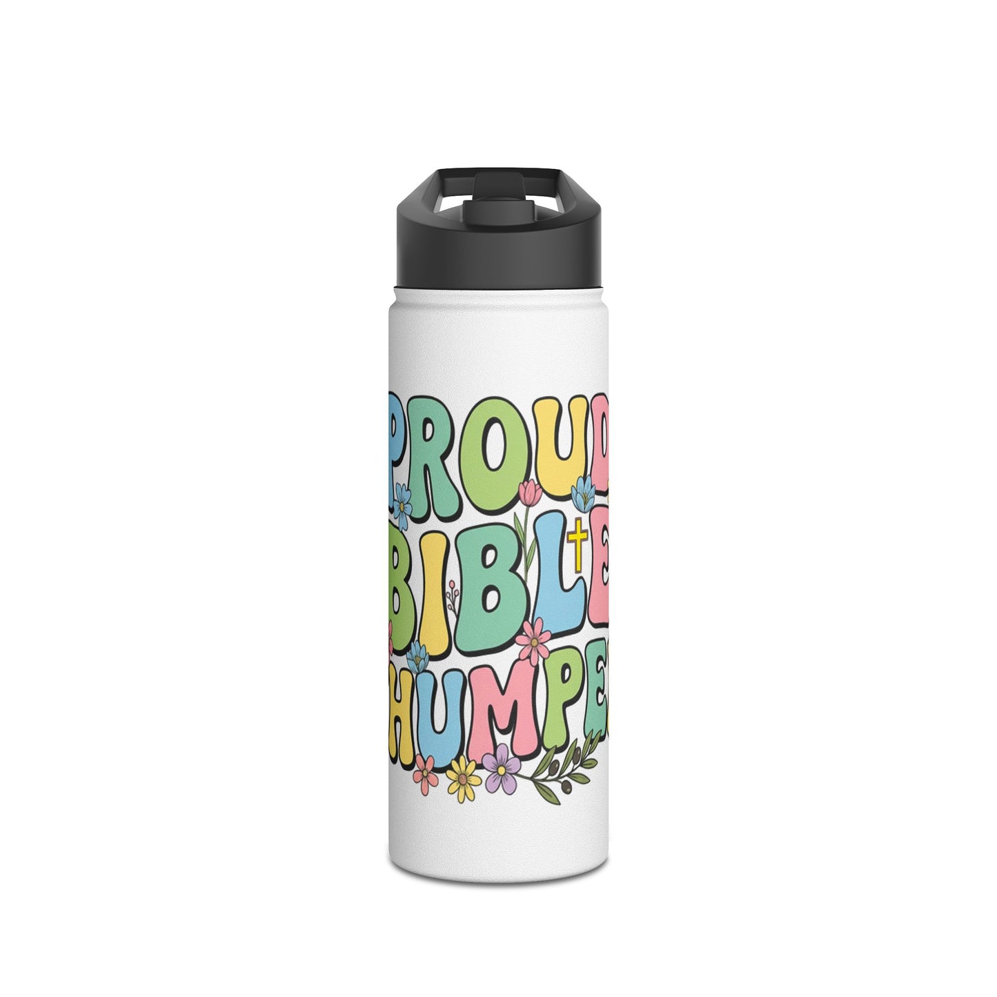Proud Bible Thumper Multicolor Spring Easter Faith Stainless Steel Water Bottle