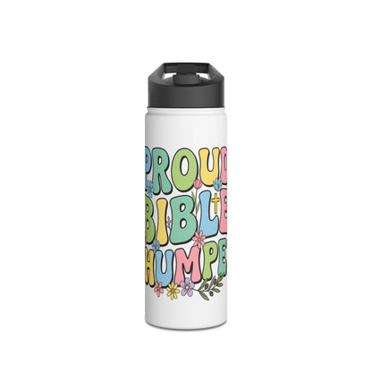 Proud Bible Thumper Multicolor Spring Easter Faith Stainless Steel Water Bottle