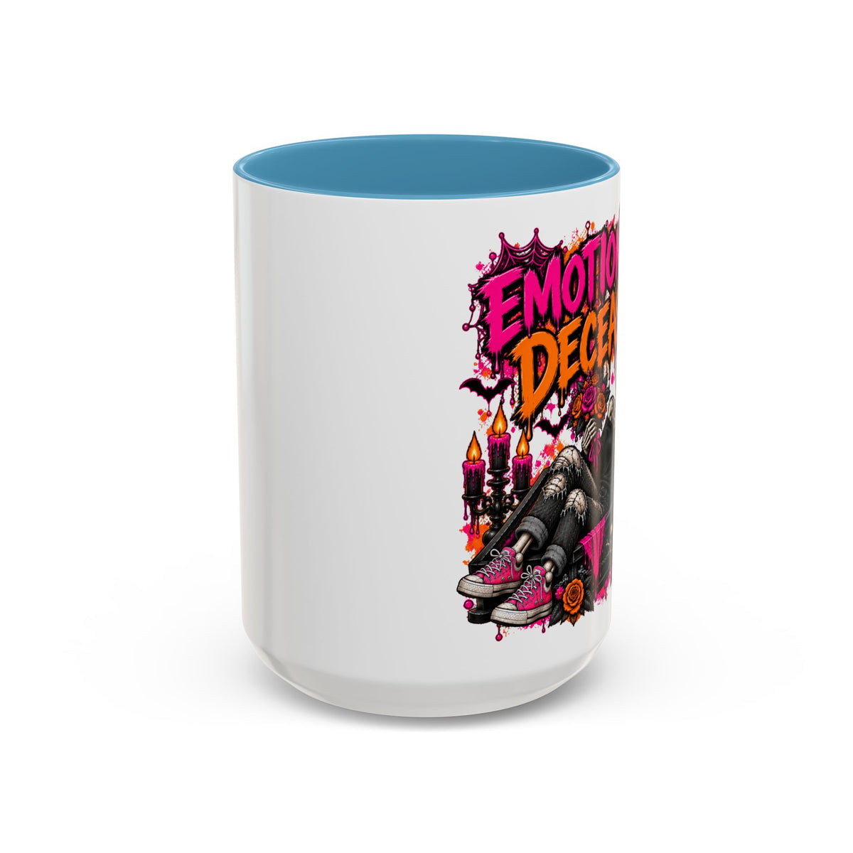Emotionally Deceased Coffee Mug | Sarcastic Gothic Ceramic Mug by Subbin4Sanity