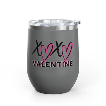 Valentine XOXO Hearts 12oz Wine Tumbler