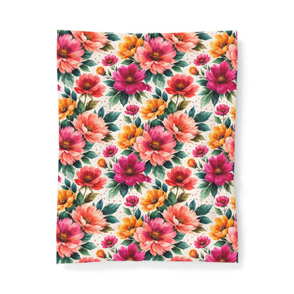 Electric Wildflower Garden Pattern – Splatter Bloom Collection – Comforter