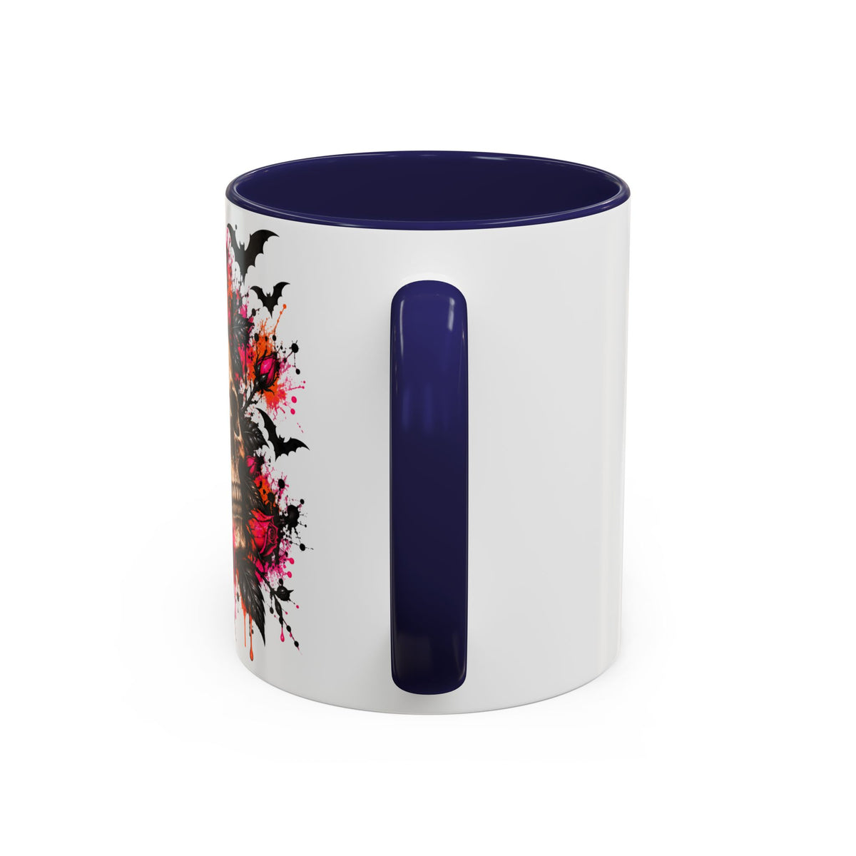 Deadly Blooms Coffee Mug | Gothic Floral Skull Ceramic Mug by Subbin4Sanity