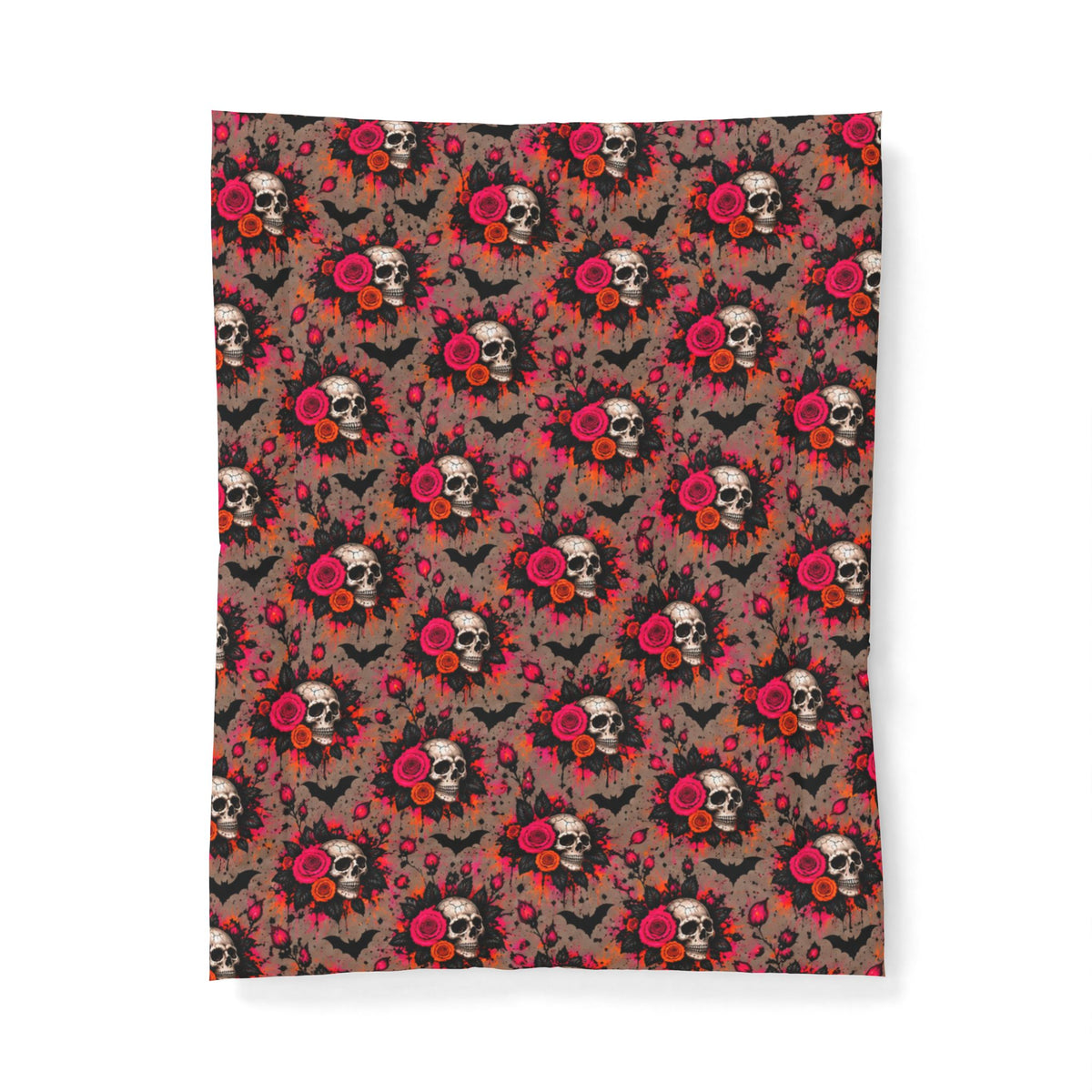 Deadly Blooms Comforter | Gothic Floral Skull Halloween Bedding by Subbin4Sanity