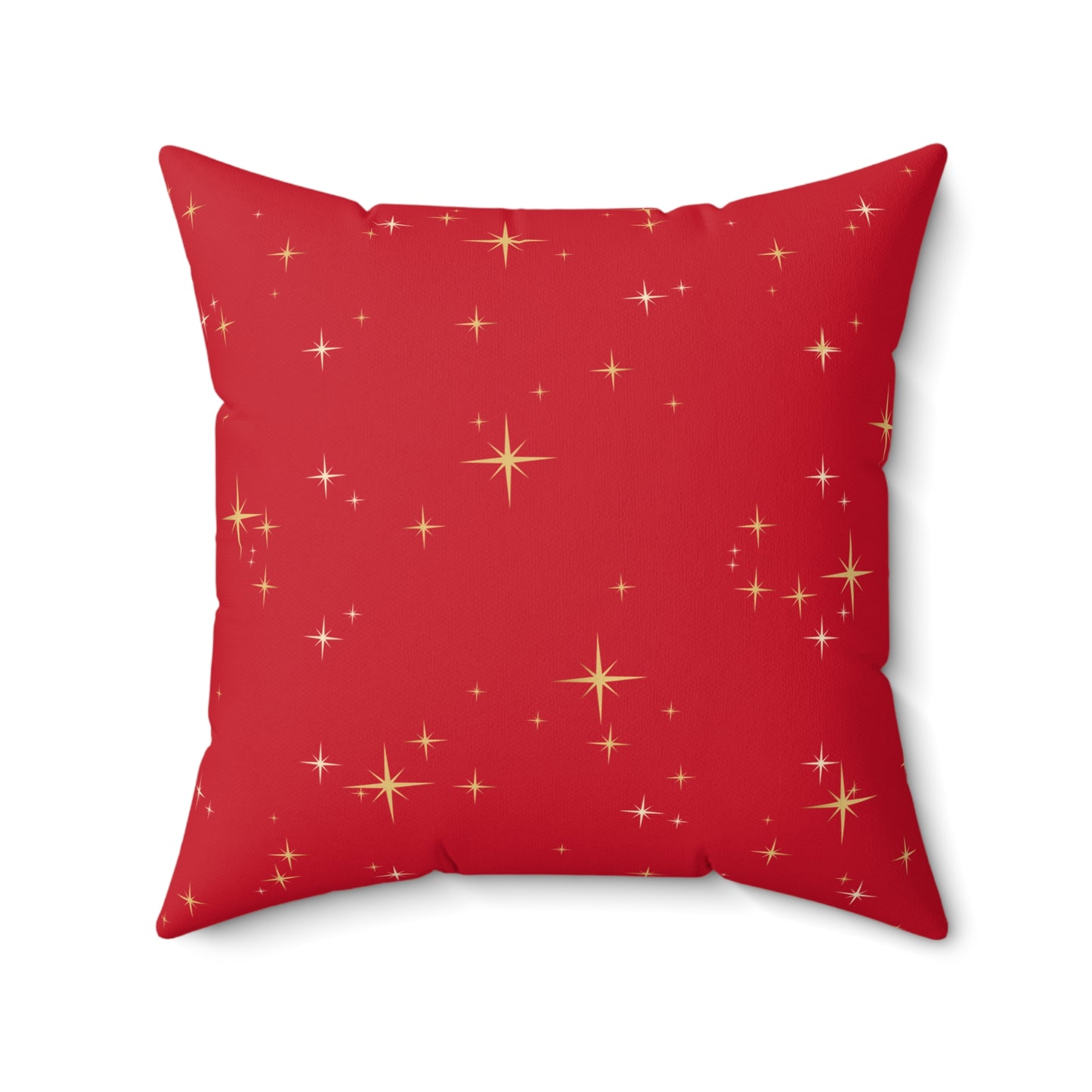 Christmas red Pillowcase & Pillow Insert with star pattern "merry chritmas yall"