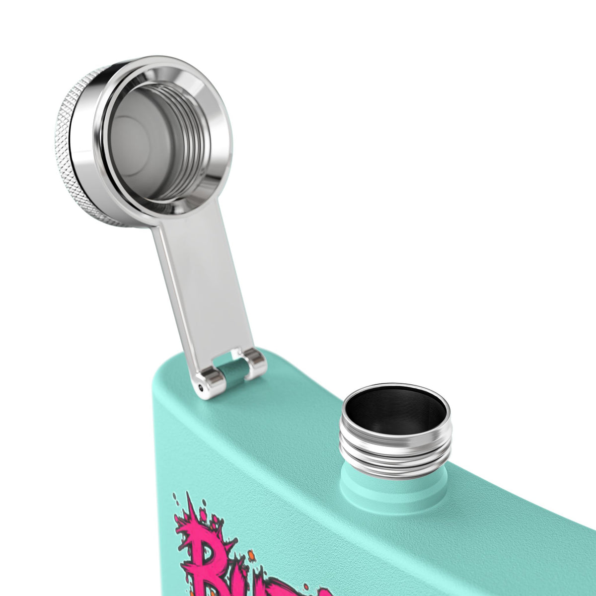 I Buried My Last Fuck Right Here 6oz Stainless Steel Flask | Sarcastic Gothic Statement Flask by Subbin4Sanity