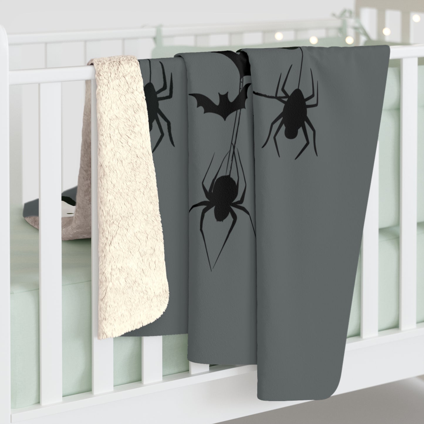 Sherpa Fleece Blanket, Halloween Boho Decor, Spooky Season Throw, Cozy Fall Home Gift, Autumn Witchy Living Room Decor, Halloween Party