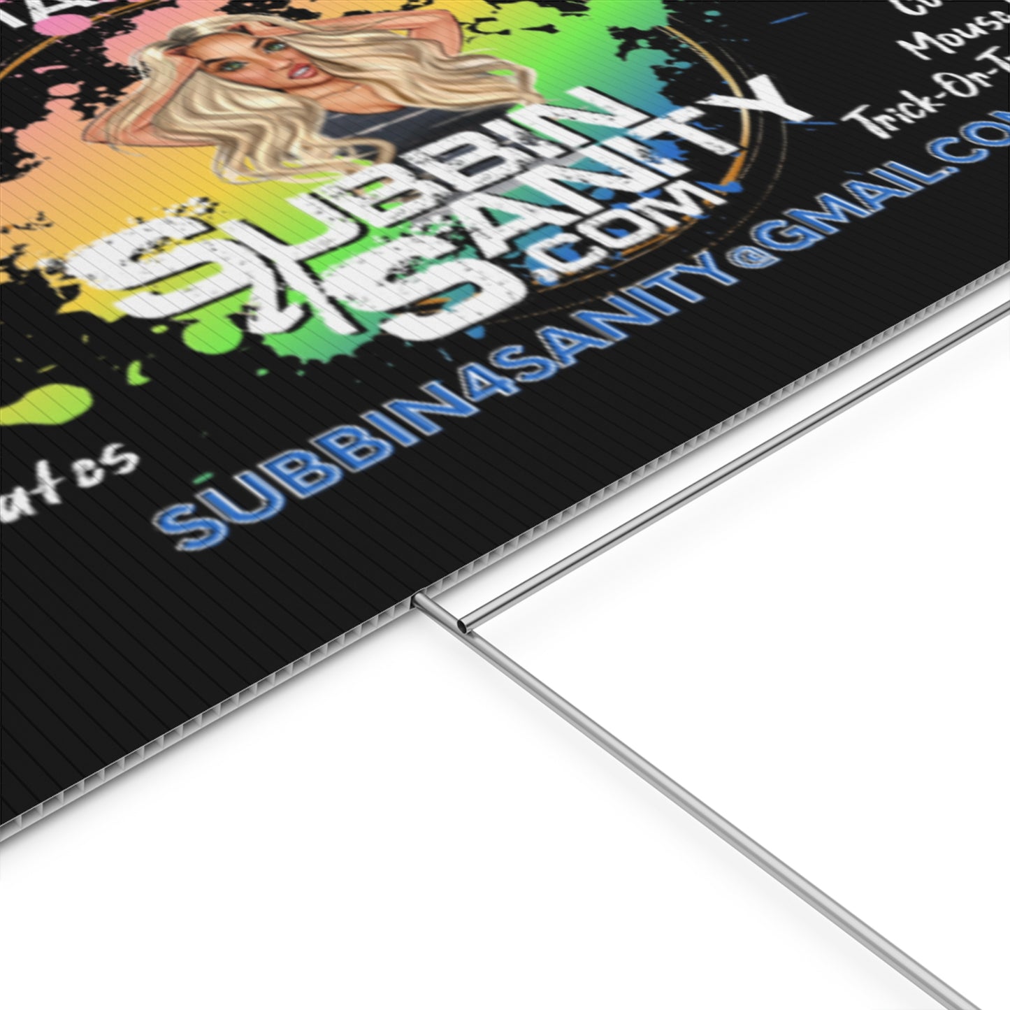 Customizable Plastic Yard Sign — Add your custom Logo, Photo, & Artwork by SubbinSanity