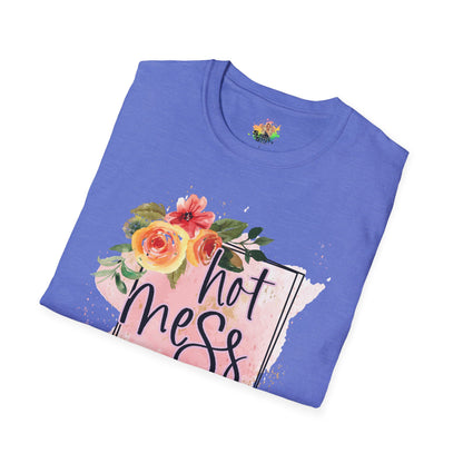 Hot Mess Express Graphic T-Shirt | Funny Chaos Life Statement Tee by Subbin4Sanity