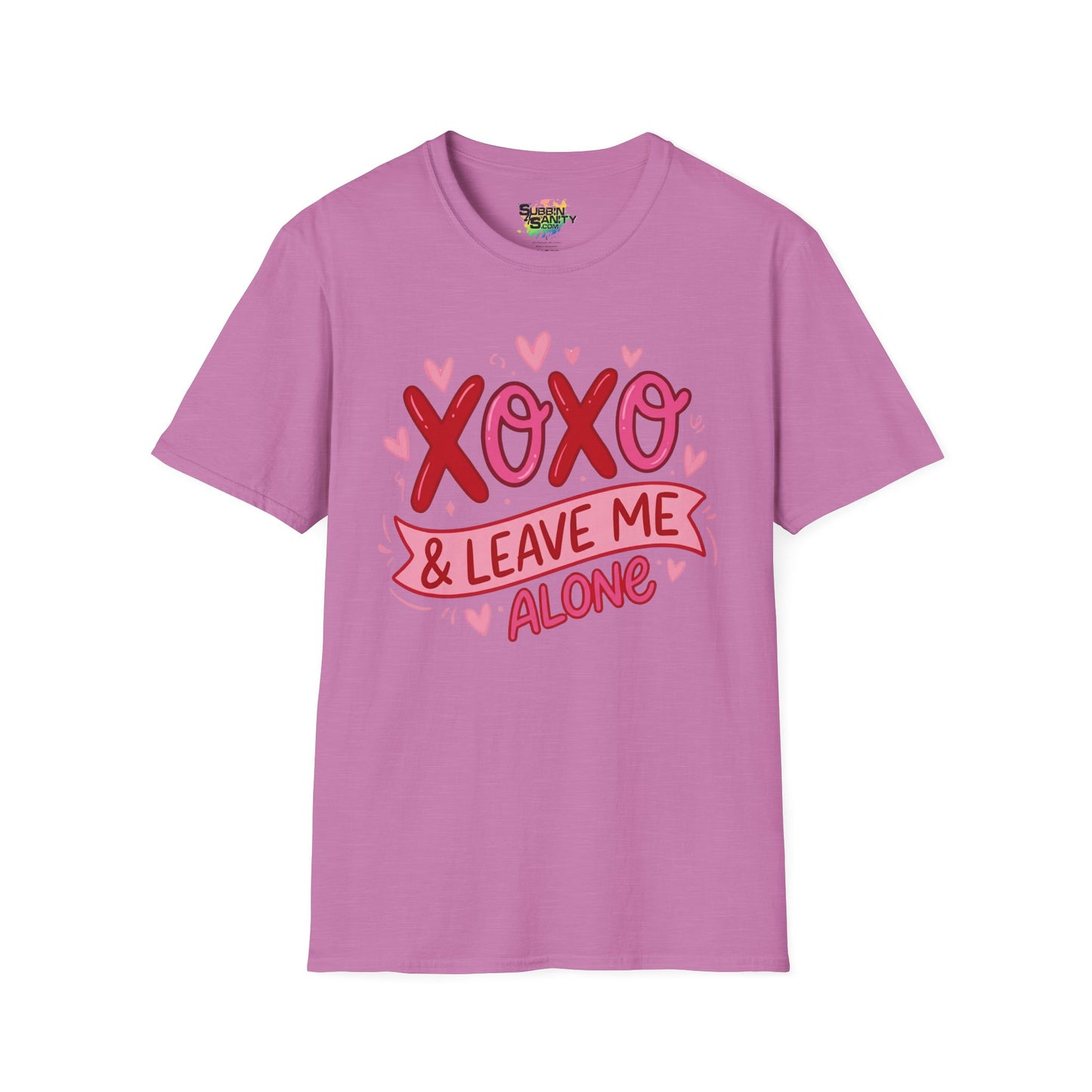 "XOXO & Leave Me Alone" Valentine T-Shirt – Cute Graphic Tee | Unisex Softstyle Valentine’s Day Shirt