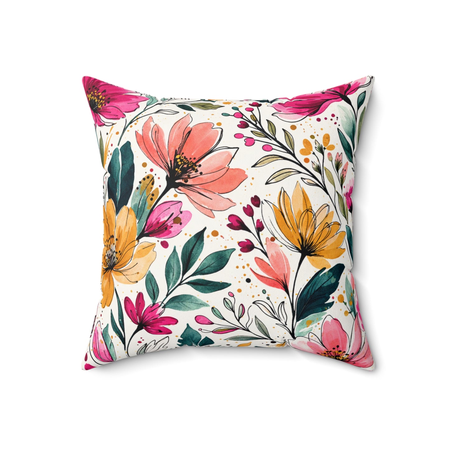 "She's A Wildflower Act Accordingly" - Double Sided Pillowcase & Pillow Insert