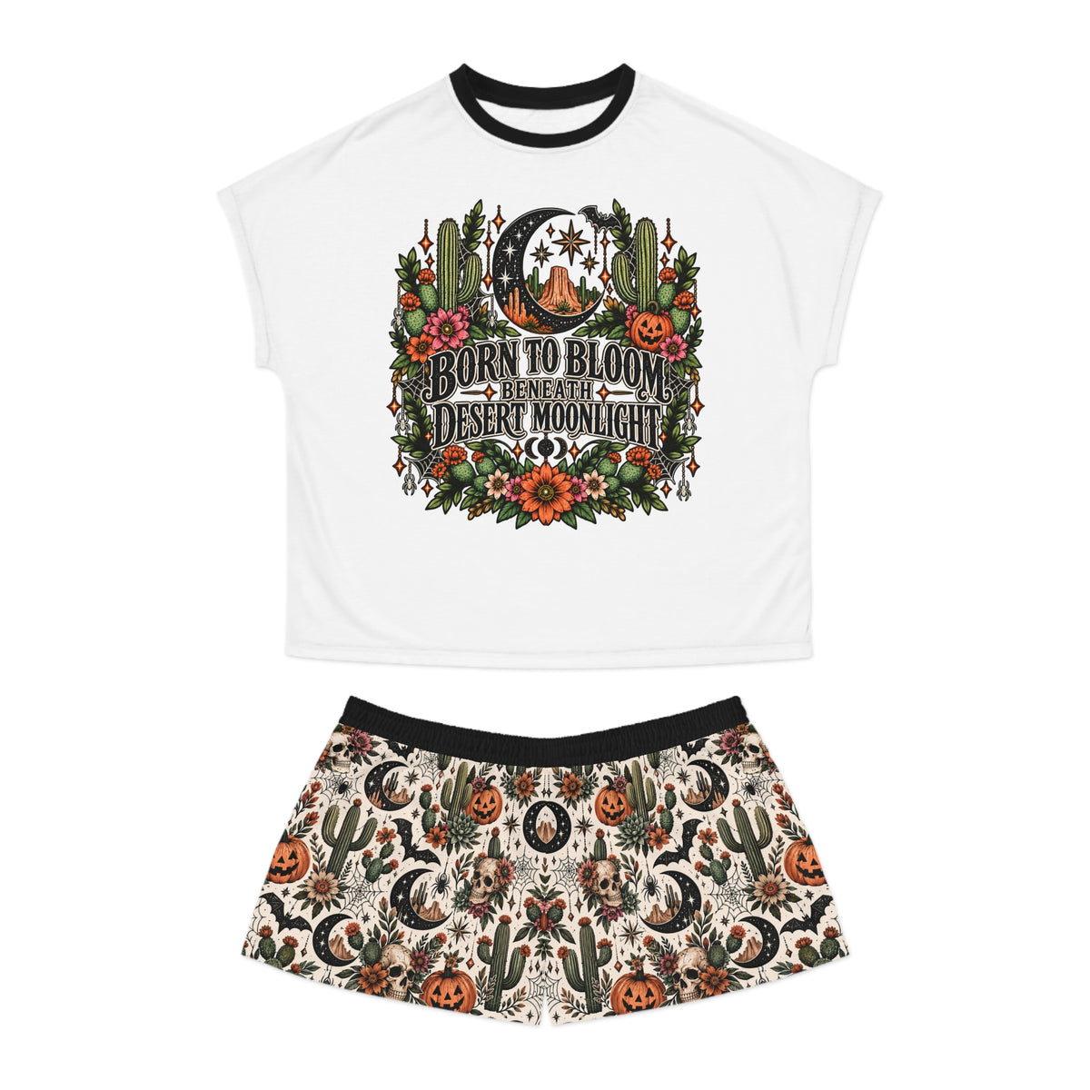 Born To Bloom Beneath Desert Moonlight Pajama Set | Boho Halloween Sleepwear by Subbin4Sanity