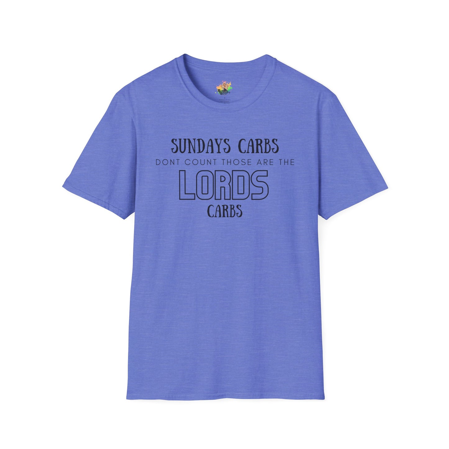 The Lord’s Carbs Graphic T-Shirt | Funny Food Lover Statement Tee by Subbin4Sanity